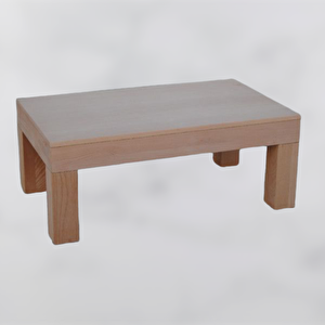 Orta Sehpa 13562 Küt Model Ahşap Kutu Ayak  Ayak Mdf Ham Doğal Renk Tabla El Yapı