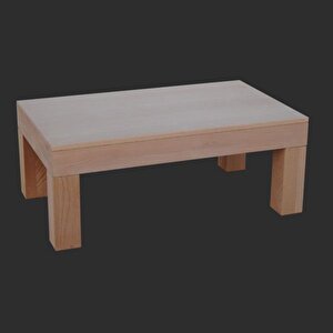 Orta Sehpa 13562 Küt Model Ahşap Kutu Ayak  Ayak Mdf Ham Doğal Renk Tabla El Yapı