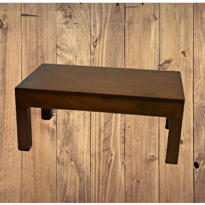 Orta Sehpa 13563 Küt Model Ahşap Kutu Ayak Mdf Parlak Ceviz Natüre Tabla El Yapı