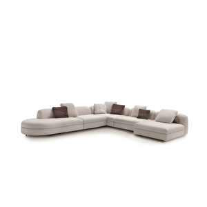 Parlex-c 5 Parça Sehpa U Tipi Yataklı Oval Teddy Koltuk Takımı Oturma Grubu L Köşe Koltuk Takımı