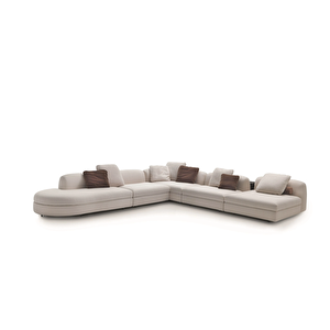 Parlex-c 5 Parça Sehpa U Tipi Yataklı Oval Teddy Koltuk Takımı Oturma Grubu L Köşe Koltuk Takımı