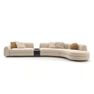 Parlex-b 4 Parça Sehpalı Oval Teddy Koltuk Takımı Lüx Yataklı Salon Oturma Grubu L Köşe Oturma Grubu