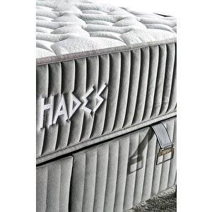Hades Yatak 140x200 Cm Çift Kişilik 30 Cm Kalınlığında Paket Yaylı Lüks Yatak Orta Sert Gri Kumaş 140x200 cm