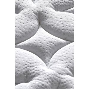 Hades Yatak 100x200 Cm Tek Kişilik 30 Cm Kalınlığında Paket Yaylı Lüks Yatak Orta Sert Krem Kumaş