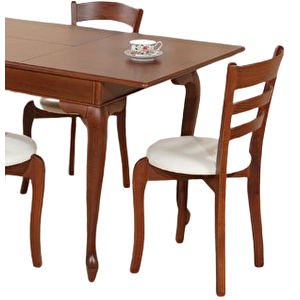 Masa 13732 Aslan Ayak Model Tk Kayın Merdiven Sandalye Parlak Ceviz Açıl Tabla