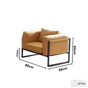 Desdemona Metal Ayak 2+1 Ofis Mobilya Deri Lobi Bekleme Alanı Koltuğu Oturma Odası Koltuk Takımı