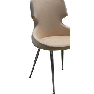 Sandalye 13723 Milenyum Model Metal Çelik Nikelaj Dökme Sünger Babyface Kumaş