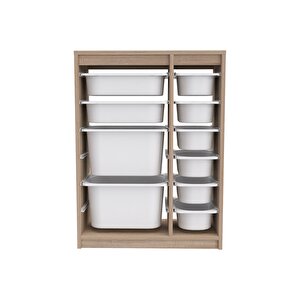 Cosmo Xs Çok Amaçlı 10 Sepetli Mutfak Banyo Kiler Dolabı Beyaz