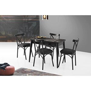 Damla Bahar Mdf Mutfak Masa Sandalye Takımı 60x100cm
