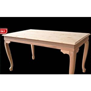 Masa 13576 Model Ahşap Ladi̇n Masif Sabit Tabla Klasik Kayın Aslan Ayak El Yapım