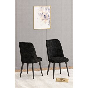 Will Siyah 70x120 Sabit Mutfak Masası Yemek Masası Masa Sandalye Takımı 4 Siyah Sandalye