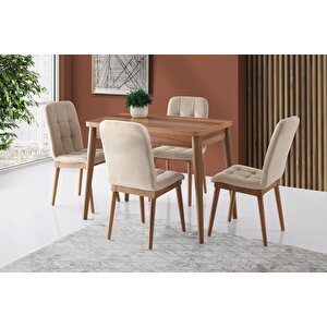 Damla Duru Mdf Mutfak Masa Sandalye Takımı 60x100