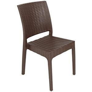 Elit Rattan Sandalye (2 Adet) Eko Kahverengi