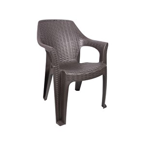 Queen Rattan Koltuk  (4 Adet) Kahverengi