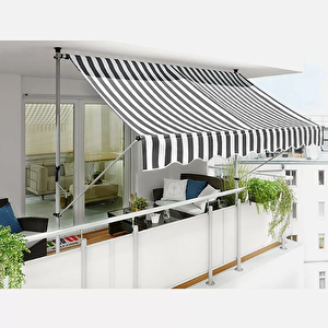 Teleskopik Tente Gri Beyaz 300x130 Cm