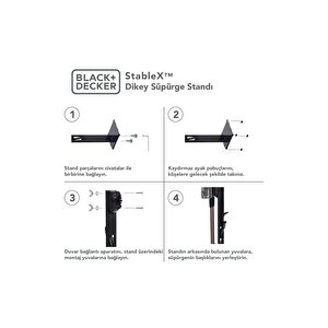 Black+decker Stable X Dikey Süpürge Standı