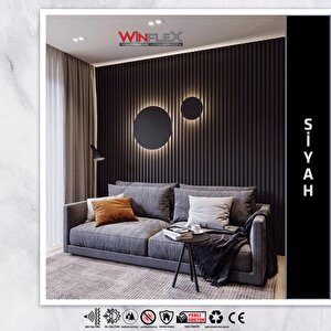 Wi̇npanel Dekorati̇f Ahşap Duvar Panel – Si̇yah Renk 15x240 cm