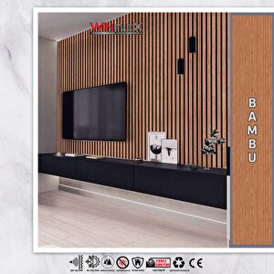Wi̇npanel Dekorati̇f Ahşap Duvar Panel – Bambu Renk