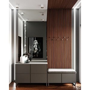 Keçeli̇ Dekorati̇f Akusti̇k Ahşap Panel – Bambu Renk