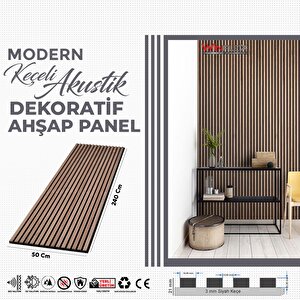 Keçeli̇ Dekorati̇f Akusti̇k Ahşap Panel – Hali̇ç Cevi̇z 60x240 cm