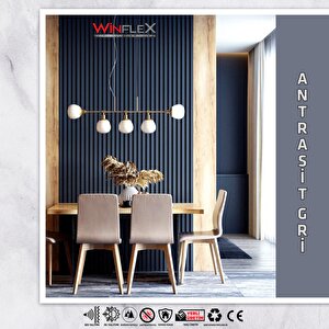 Wi̇npanel Dekorati̇f Ahşap Duvar Panel – Antrasi̇t Gri̇ 15x240 cm