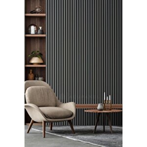 Wi̇npanel Dekorati̇f Ahşap Duvar Panel – Antrasi̇t Gri̇ 15x240 cm