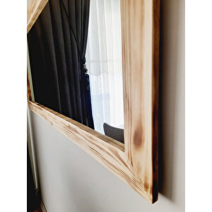 Dfn Wood Doğal Ahşap 160x60 Cm Dikdörtgen Dekoratif Duvar Salon Ofis Boy Aynası