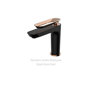 Hermes Lavabo Bataryası Siyah Rose Gold