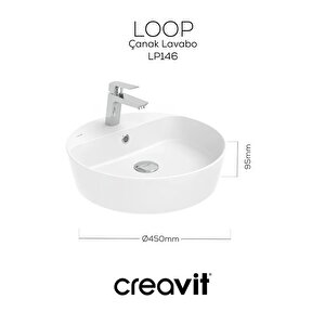 Loop 45cm Masaüstü Çanak Lavabo Lp146