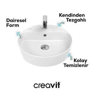 Loop 45cm Masaüstü Çanak Lavabo Lp146