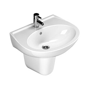 Oval 40x50  Lavabo, Yarım Ayak