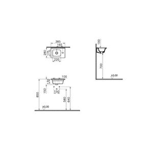 Mia 40 Cm Etajer Uyumlu Lavabo 7460l003-0029