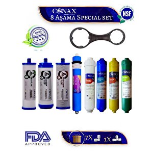 Gold Special 8 Aşamalı ( Yeni Seri) Full Filtre Seti, 80 GPD MembranlI
