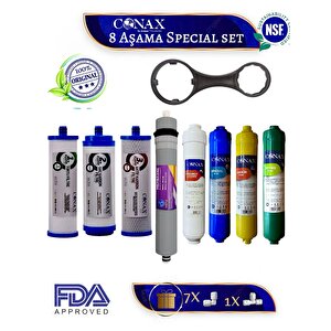 Gold Special 8 Aşamalı ( Yeni Seri) Full Filtre Seti, 80 GPD MembranlI