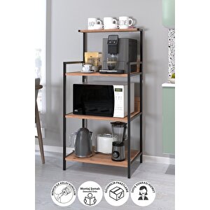 Mutfak Standı Espresso Makinesi Standı Kahve Köşesi Mutfak Rafı Çam