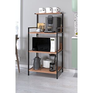 Mutfak Standı Espresso Makinesi Standı Kahve Köşesi Mutfak Rafı Çam
