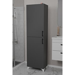 Çok Amaçlı Dolap Tuna Erzak Dolabı Banyo Dolabı Kiler Dolabı Mutfak Dolabı Antrasit