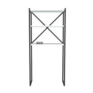 Bofigo 3 Raflı Metal Banyo Düzenleyici Metal Banyo Rafı Çamaşır Makinası Üstü Beyaz