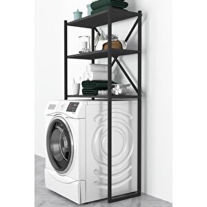 Bofigo 3 Raflı Metal Banyo Düzenleyici Metal Banyo Rafı Çamaşır Makinası Üstü Antrasit