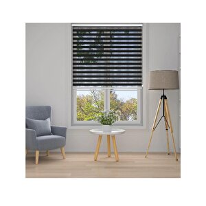 Siyah  Zebra Stor Perde (siyaha Siyah) 130x260 cm