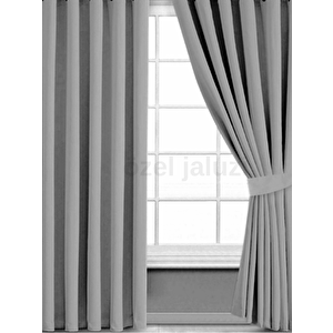 1. Kalite Gri Blackout (karartma) Pilesiz Güneşlik (528)