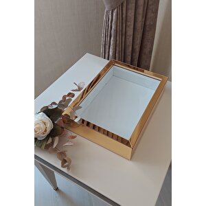 Ledsiz Yeni Trend 25x35 Cm Gold Derin Gül Tasarım Çerçevesi! Gül Kutusu Anı Çerçevesi! Isimsiz