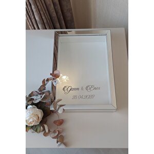 Yeni Model 25x35 Cm Gümüş Ledli Derin Gül Tasarım Çerçevesi! Gül Kutusu Anı Çerçevesi!