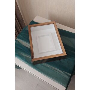 25x35 Cm Bronz Pleksi Kaplı Fotoğraf Alanlı Model Tasarım Gül Kutusu Anı Çerçevesi!