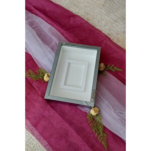25x35 Cm Füme Renkli Fotoğraf Alanlı Model Tasarım Gül Kutusu Anı Çerçevesi! Isimsiz Ledli!