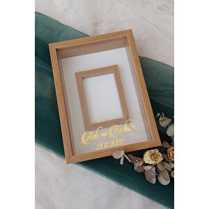 Yeni Model 25x35 Cm Bambu Isimli Ledsiz Fotoğraf Alanlı Model Tasarım Gül Kutusu Anı Çerçevesi!