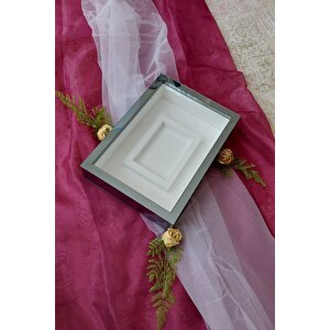 25x35 Cm Füme Renkli Fotoğraf Alanlı Model Tasarım Gül Kutusu Anı Çerçevesi! Yeni Model Çerçeve!
