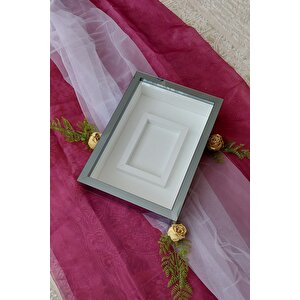 25x35 Cm Füme Renkli Fotoğraf Alanlı Model Tasarım Gül Kutusu Anı Çerçevesi! Yeni Model Çerçeve!