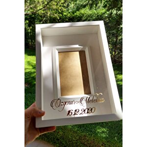 Yeni Model 25x35 Cm Fotoğraf Alanlı Model Tasarım Gül Kutusu Anı Çerçevesi! Isimli Ledsiz