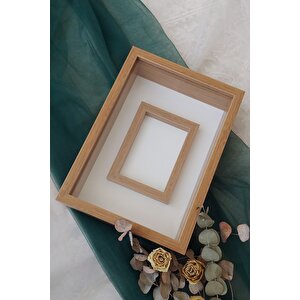 25x35 Cm Bambu Fotoğraf Alanlı Model Tasarım Gül Kutusu Anı Çerçevesi! Ledsiz Isimsiz